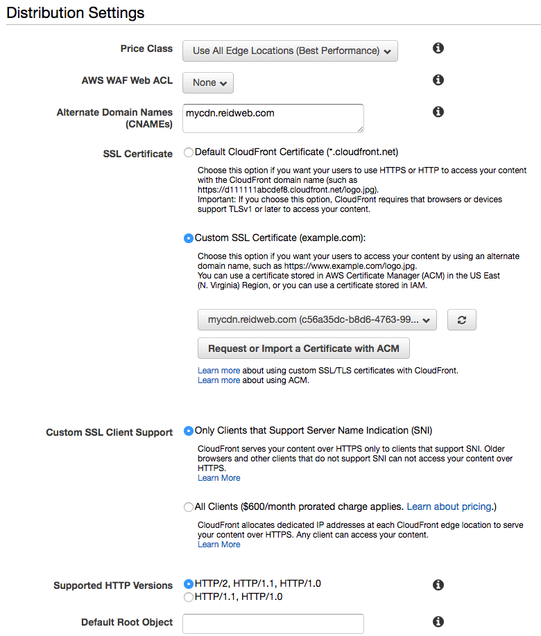 Origin settings